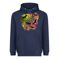 Navy bat halloween patch Heavyweight Hoodie - BundleAndBundleShop