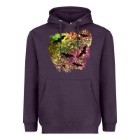 Plum bat halloween patch Heavyweight Hoodie - BundleAndBundleShop