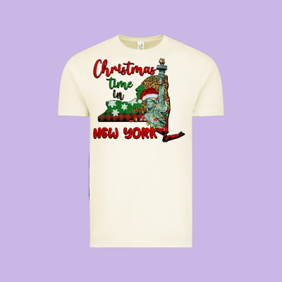 Christmas Time In New York Vintage Tee Designed By Barkaloodesign
