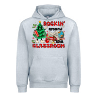Heather Grey rockin around the classroom Urban Hoodie - MaliasSmallBusiness