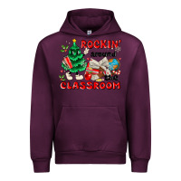 Mauve Wine rockin around the classroom Urban Hoodie - MaliasSmallBusiness