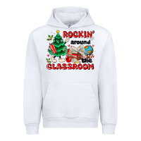 White rockin around the classroom Urban Hoodie - MaliasSmallBusiness