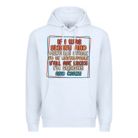 White if i was skinny and mentally stable i'd be unstopp Premium Hoodie - MaliasSmallBusiness