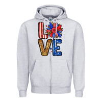 Heather Grey Love sunflower Zipper Hoodie - Neo Western