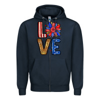 Navy Love sunflower Zipper Hoodie - Neo Western