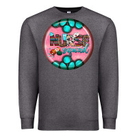 Charcoal Heather nurse round earrings 3 Premium Sweatshirt - BundleAndBundleShop