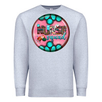 Heather Grey nurse round earrings 3 Premium Sweatshirt - BundleAndBundleShop