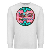 Oatmeal Heather nurse round earrings 3 Premium Sweatshirt - BundleAndBundleShop