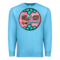 Ocean Blue nurse round earrings 3 Premium Sweatshirt - BundleAndBundleShop