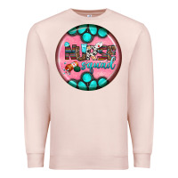 Pale Pink nurse round earrings 3 Premium Sweatshirt - BundleAndBundleShop