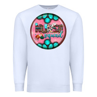 White nurse round earrings 3 Premium Sweatshirt - BundleAndBundleShop