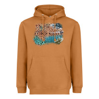 Meerkat Leopard Wood Cowhide Pattern Mixed Western Frame Heavyweight Hoodie - Bettercallsaul