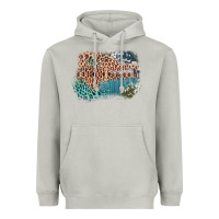 Moon Dust Leopard Wood Cowhide Pattern Mixed Western Frame Heavyweight Hoodie - Bettercallsaul