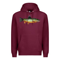 Burgundy Greenback Cutthroat Trout Fish Premium Hoodie - RanaPortraitStore