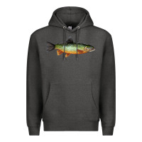 Charcoal Heather Greenback Cutthroat Trout Fish Premium Hoodie - RanaPortraitStore