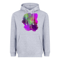 Heather Grey castle halloween patch Heavyweight Hoodie - BundleAndBundleShop