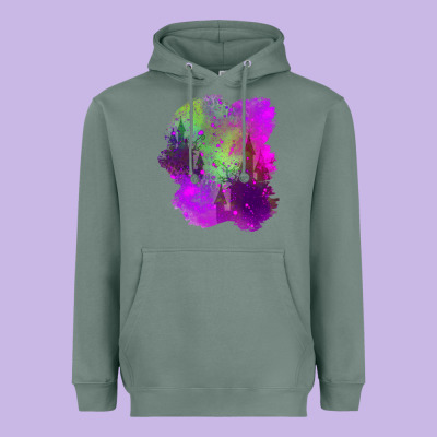 Castle Halloween Patch Heavyweight Hoodie Designed By Bundleandbundleshop