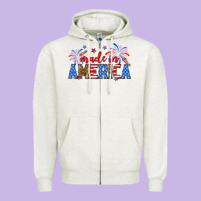 Made In America Zipper Hoodie Designed By Neo Western