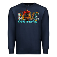 Navy love dobermans Premium Sweatshirt - Artiststas