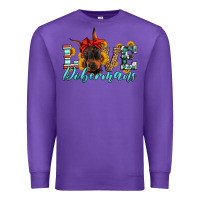 Purple love dobermans Premium Sweatshirt - Artiststas