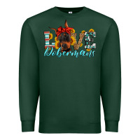 Sports Green love dobermans Premium Sweatshirt - Artiststas