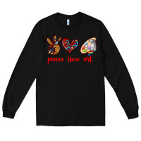 Black peace love art Long Sleeve Tee - texasbilliewilder