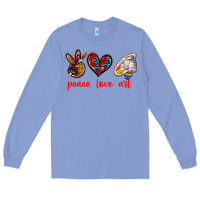 Colony Blue peace love art Long Sleeve Tee - texasbilliewilder