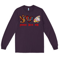Plum peace love art Long Sleeve Tee - texasbilliewilder