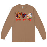 Toasted Coconut peace love art Long Sleeve Tee - texasbilliewilder