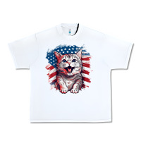 White cat2 Urban Heavy Tee - Unal Design
