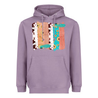 Lavender Western Cowhide Sunflower Jute Glitter Farm Life Brush Stroke Heavyweight Hoodie - Bettercallsaul