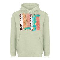 Matcha Western Cowhide Sunflower Jute Glitter Farm Life Brush Stroke Heavyweight Hoodie - Bettercallsaul