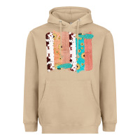 Mushroom Western Cowhide Sunflower Jute Glitter Farm Life Brush Stroke Heavyweight Hoodie - Bettercallsaul