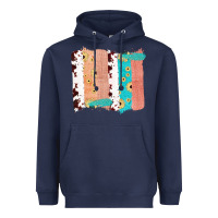 Navy Western Cowhide Sunflower Jute Glitter Farm Life Brush Stroke Heavyweight Hoodie - Bettercallsaul