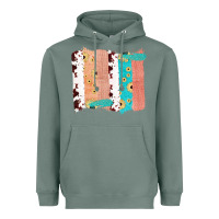 Sage Western Cowhide Sunflower Jute Glitter Farm Life Brush Stroke Heavyweight Hoodie - Bettercallsaul