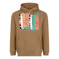 Toasted Coconut Western Cowhide Sunflower Jute Glitter Farm Life Brush Stroke Heavyweight Hoodie - Bettercallsaul