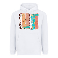 White Western Cowhide Sunflower Jute Glitter Farm Life Brush Stroke Heavyweight Hoodie - Bettercallsaul