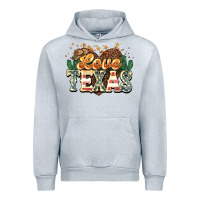 Heather Grey love texas Urban Hoodie - NancyCooperArtShop