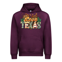 Mauve Wine love texas Urban Hoodie - NancyCooperArtShop
