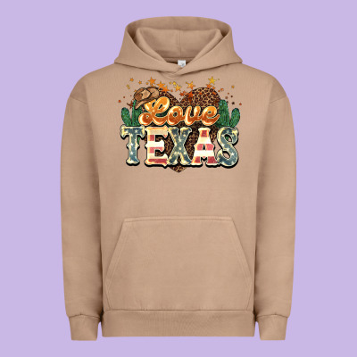 Love Texas Urban Hoodie Designed By Nancycooperartshop