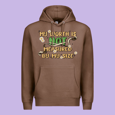 My Worth Is Not Defined By My Size Premium Hoodie Designed By Maliassmallbusiness