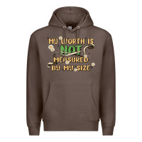 Coffee my worth is not defined by my size Premium Hoodie - MaliasSmallBusiness