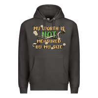 Smoke my worth is not defined by my size Premium Hoodie - MaliasSmallBusiness