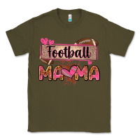 Army Green football mama with leopard Classic Tee - Zillion Design Studio