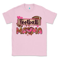 Bubblegum Pink football mama with leopard Classic Tee - Zillion Design Studio