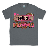 Charcoal Heather football mama with leopard Classic Tee - Zillion Design Studio