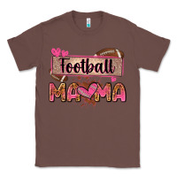Chestnut football mama with leopard Classic Tee - Zillion Design Studio