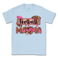 Dusty Blue football mama with leopard Classic Tee - Zillion Design Studio