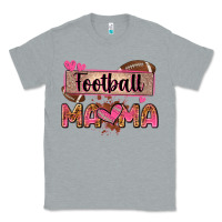 Heather Grey football mama with leopard Classic Tee - Zillion Design Studio