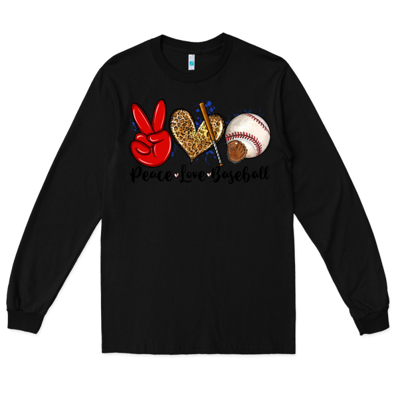 Peace Love Baseball Long Sleeve Tee by Zillion Design Studio | Teevron